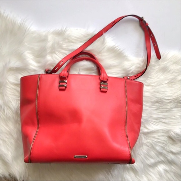 *Rare* Rebecca Minkoff Hot Red Mini Perry Tote - Picture 3 of 8
